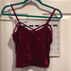 Velvet crop top